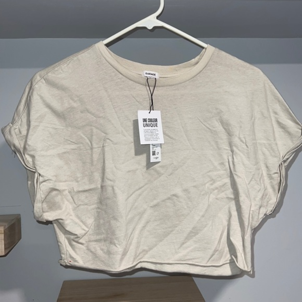 Garage taupe‎ T-shirt crop top